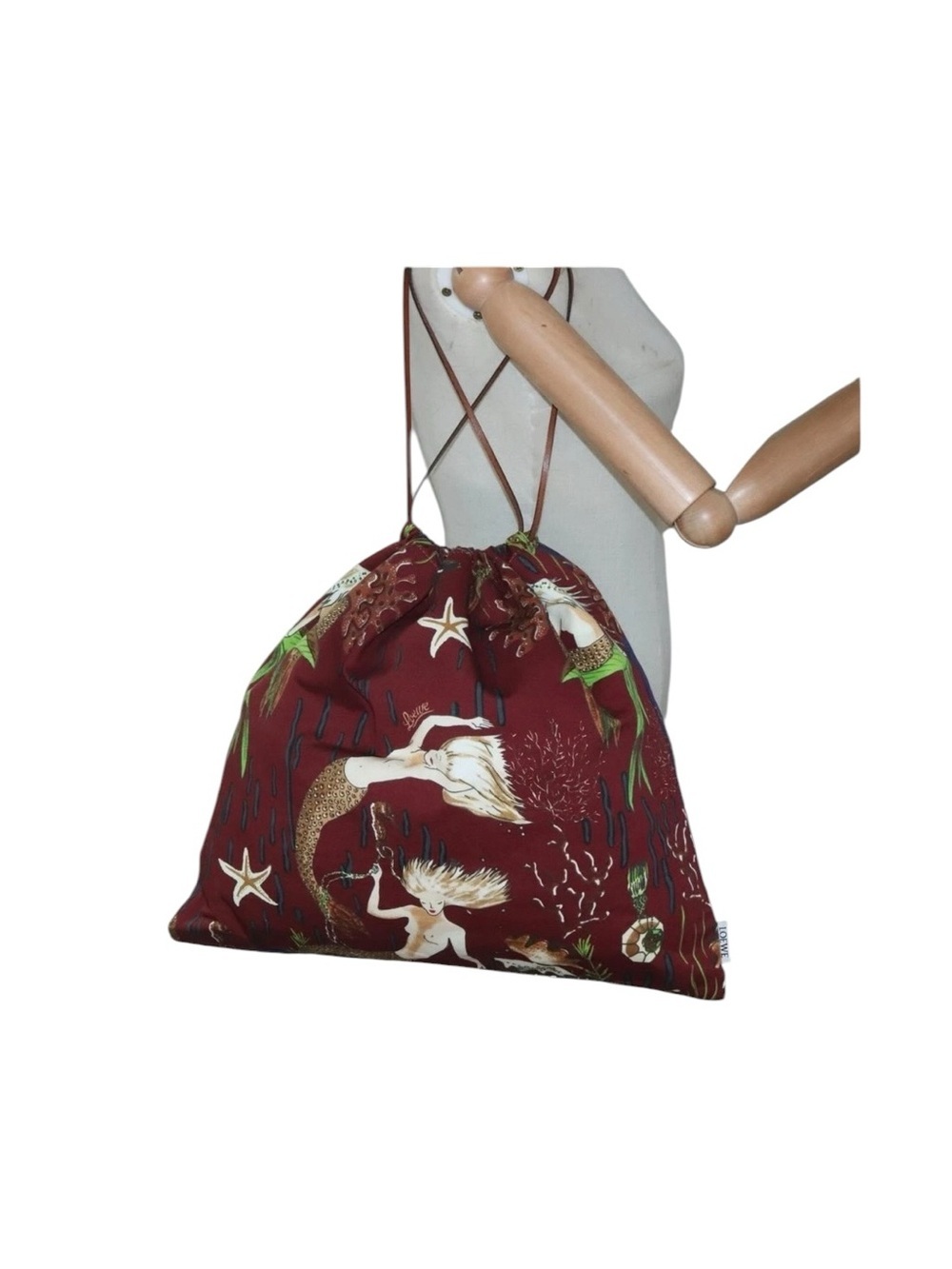 Loewe’s Rare Drawstring Bordeaux Navy Bag Paula Ibiza Gate